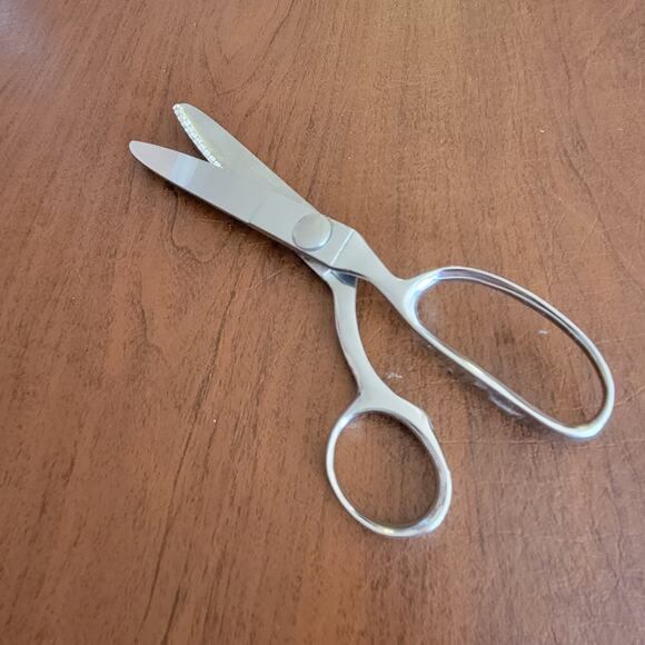 Vintage Wiss Chrome Plate Zig Zag Pinking Shears Scissors Newark, NJ, USA - Picture 5 of 12